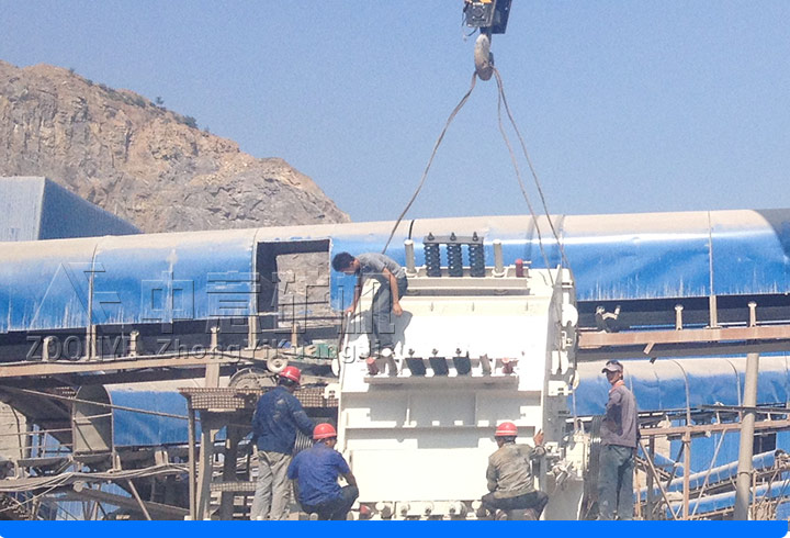 河南鄭州砂石廠采用大型1320反擊破碎機(jī)