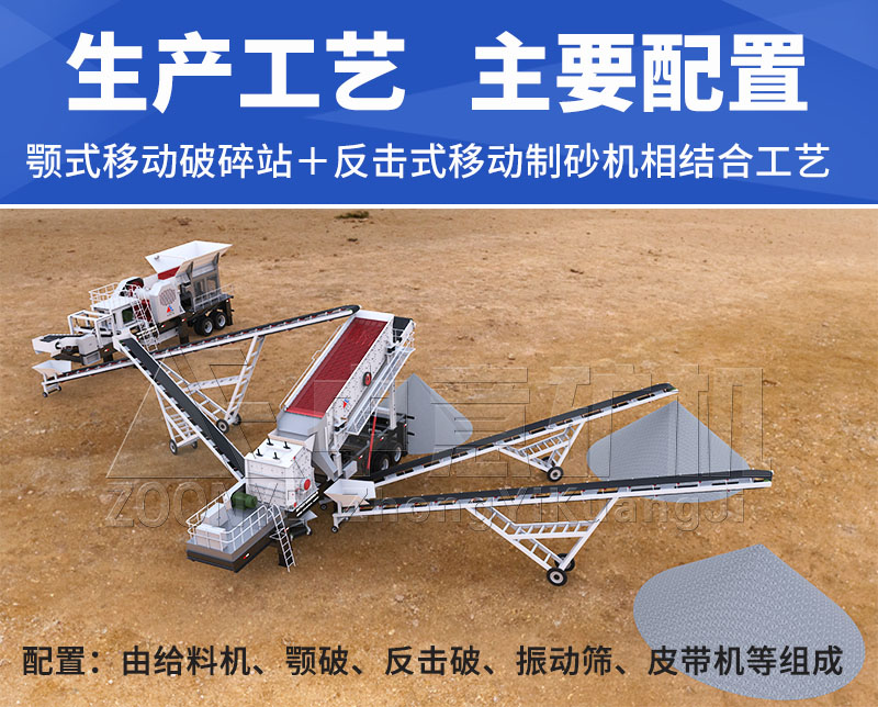 移動破碎機生產(chǎn)配置三維圖
