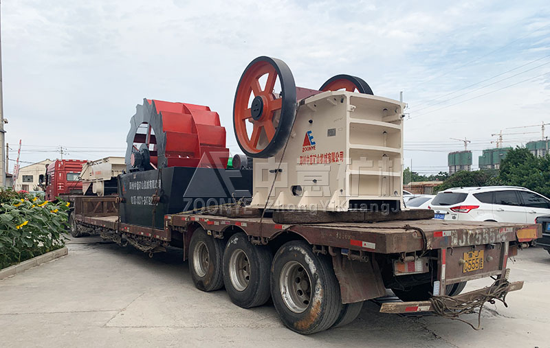 中意PE鄂破+洗砂機發(fā)貨