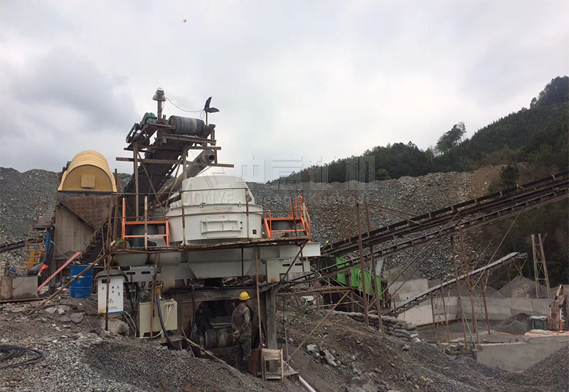 輝綠巖打沙生產(chǎn)線現(xiàn)場