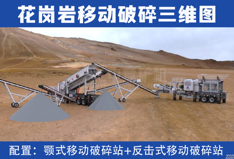 配置：顎式移動(dòng)破碎站+反擊式移動(dòng)破碎站