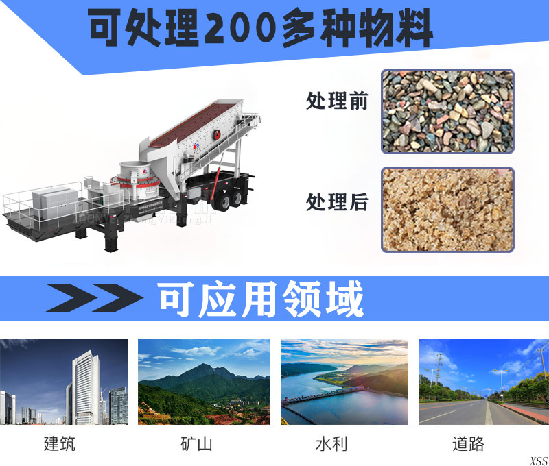 新型移動制砂機可處理200多種物料